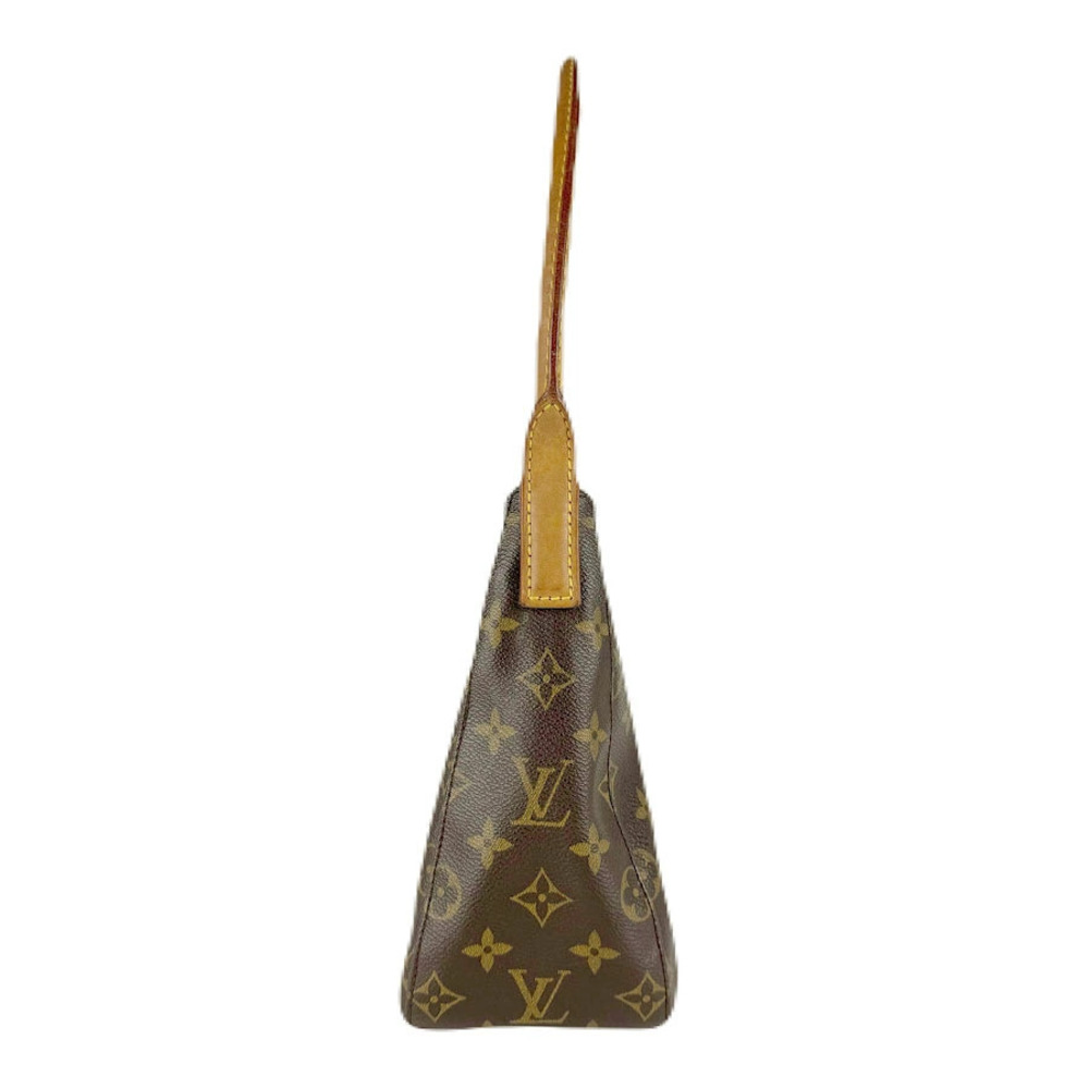 Louis Vuitton Brown Looping Canvas Bag Monogram Shoulder Brown